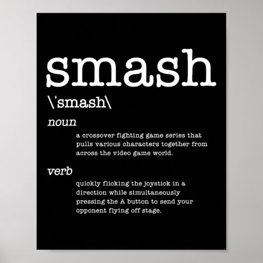 ビデオゲームに感謝 Smash Definition ビデオゲーム ポスター (正面)