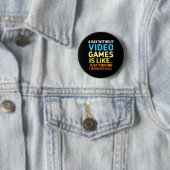 ビデオゲームのない一日 楽しいゲーマー ビデオゲーム 缶バッジ (インサイチュ)