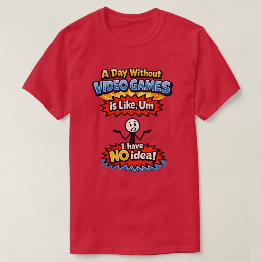 ビデオゲームのない生活 Tシャツ (デザイン正面)