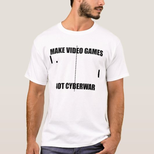 ビデオゲームのないCyberwarのTシャツを作って下さい Tシャツ (正面)