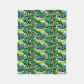 ビデオゲームのゲーマーの男の子のプレティーンの10代のな人 フリースブランケット (正面)