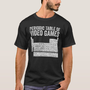 ビデオゲームのゲーマー要素のカッコいい周期表 Tシャツ