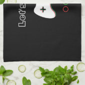 ビデオゲームのコントローラーは、芸術遊ぼう、赤い及び緑の キッチンタオル (折り畳み)