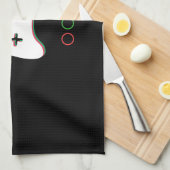 ビデオゲームのコントローラーは、芸術遊ぼう、赤い及び緑の キッチンタオル (四つ折り)