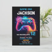 ビデオゲームのコントローラー招待レベルアップパーティー 招待状 (スタンド正面)