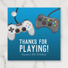ビデオゲームのコントローラー ゲーマーの誕生日パーティー フェイバータグ