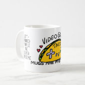ビデオゲームのタコスの肯定的な好感のマグ コーヒーマグカップ (正面左)