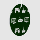 ビデオゲームのテーマの賭博のデザインのビデオゲームのゲーマー オーナメント (正面)