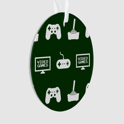 ビデオゲームのテーマの賭博のデザインのビデオゲームのゲーマー オーナメント (正面)