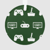 ビデオゲームのテーマの賭博のデザインのビデオゲームのゲーマー オーナメント (裏面)