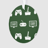 ビデオゲームのテーマの賭博のデザインのビデオゲームのゲーマー オーナメント (正面)