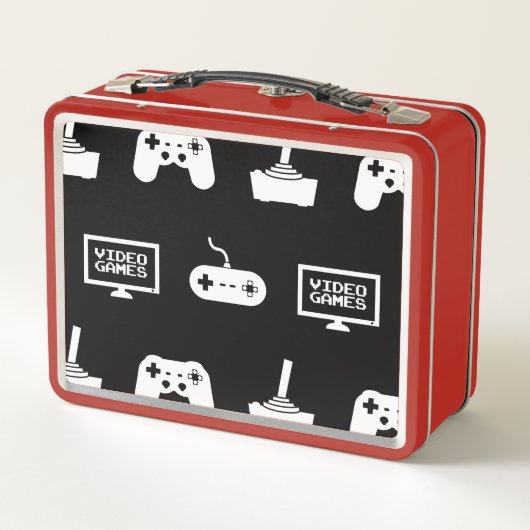 ビデオゲームのテーマの賭博のデザインのビデオゲームのゲーマー メタルランチボックス (裏面)