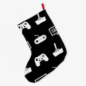 ビデオゲームのテーマの賭博のデザインのビデオゲームのゲーマー ラージクリスマスストッキング (裏面 (吊り時))