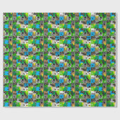 ビデオゲームのトラックの誕生会のゲーマーのアーケード ラッピングペーパー (フラット)