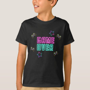 ビデオゲームのネオンスクリプト名 Tシャツ