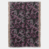 ビデオゲームのネオンピンクの女の子のパターン スローブランケット (正面縦)