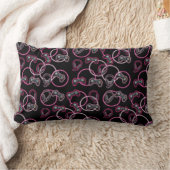 ビデオゲームのネオンピンクの女の子のパターン ランバークッション (ブランケット)