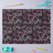 ビデオゲームのネオンピンクの女の子のパターン 薄葉紙 (クラフト)