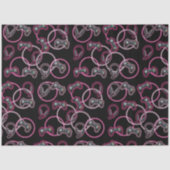 ビデオゲームのネオンピンクの女の子のパターン 薄葉紙 (正面)