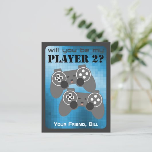 ビデオゲームのバレンタインカードキッズ(教室) シーズンポストカード (スタンド正面)