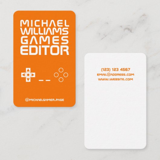 ビデオゲームのパッドコンソールスタイルの一見 名刺 (正面/裏面)