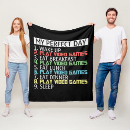 ビデオゲームの完璧な日を描いたアート フリースブランケット