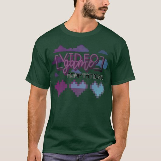 ビデオゲームの実写化 楽しいレトロ Tシャツ (正面)
