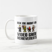 ビデオゲームの実績 楽しいマグカップ コーヒーマグカップ (左)