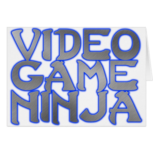 ビデオゲームの忍者(青い) (正面横)