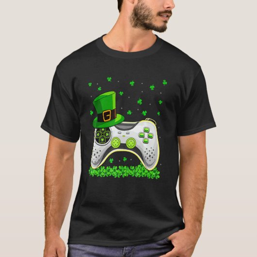 ビデオゲームの恋人ハットシャムロックアイリッシュセントパトリックS D Tシャツ (正面)