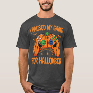 ビデオゲームの恋人I私のゲームを一時停止パンプキンハロウィー Tシャツ