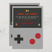 ビデオゲームの感謝カード サンキューカード (正面/裏面)