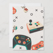 ビデオゲームの招待状　男子の誕生日パーティー 招待状 (裏面)