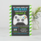 ビデオゲームの招待,ゲームパーティー誕生日 招待状 (スタンド正面)