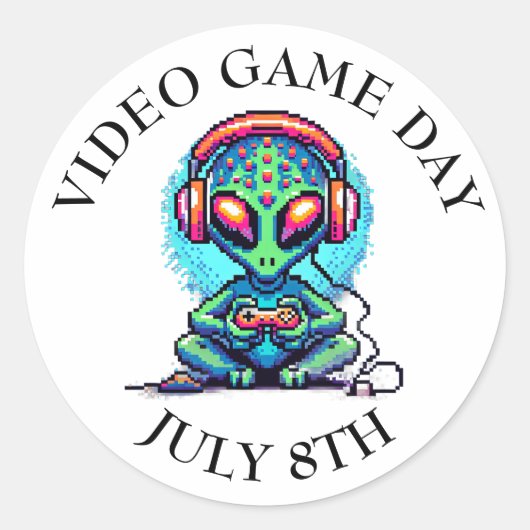 ビデオゲームの日 | 7月8日 ラウンドシール (正面)