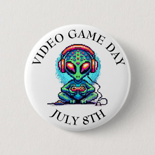 ビデオゲームの日   7月8日 缶バッジ
