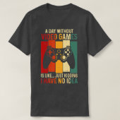 ビデオゲームの無おもしろい日ギフトゲーム Tシャツ (デザイン正面)