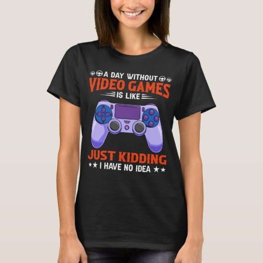 ビデオゲームの無おもしろい日ビデオゲーマー3 Tシャツ (正面)