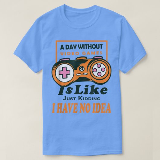 ビデオゲームの無おもしろい日ビデオゲーマー Tシャツ (デザイン正面)
