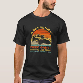 ビデオゲームの無おもしろい日ビデオゲーマー Tシャツ