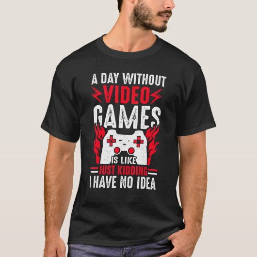 ビデオゲームの無おもしろい日Video Gamer Gift G Tシャツ (正面)