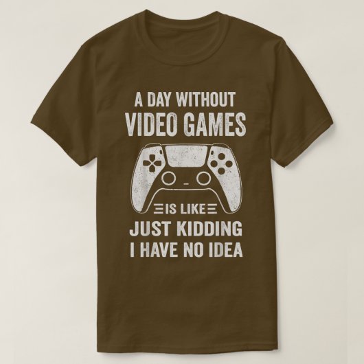 ビデオゲームの無おもしろい日Video Gamer Gift M Tシャツ (デザイン正面)