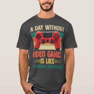 ビデオゲームの無おもしろい日Video Gamer Kids M Tシャツ