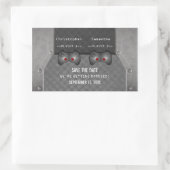 ビデオゲームの結婚式延期ステッカー(グレー) 長方形シール (バッグ)