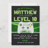ビデオゲームの誕生日のパーティの招待状の招待 招待状 (正面)
