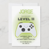 ビデオゲームの誕生日の招待状 招待状 (正面)