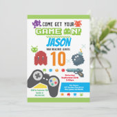 ビデオゲームの誕生日パーティーでゲーム 招待状 (スタンド正面)
