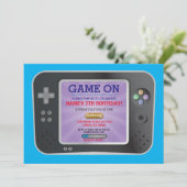 ビデオゲームの誕生日パーティーのゲーマー,コンソール招待状 招待状 (スタンド正面)