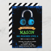 ビデオゲームの誕生日パーティー招待状 招待状 (正面/裏面)