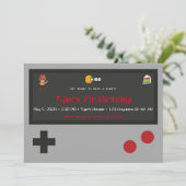 ビデオゲームの誕生日パーティー招待状 招待状 (スタンド正面)